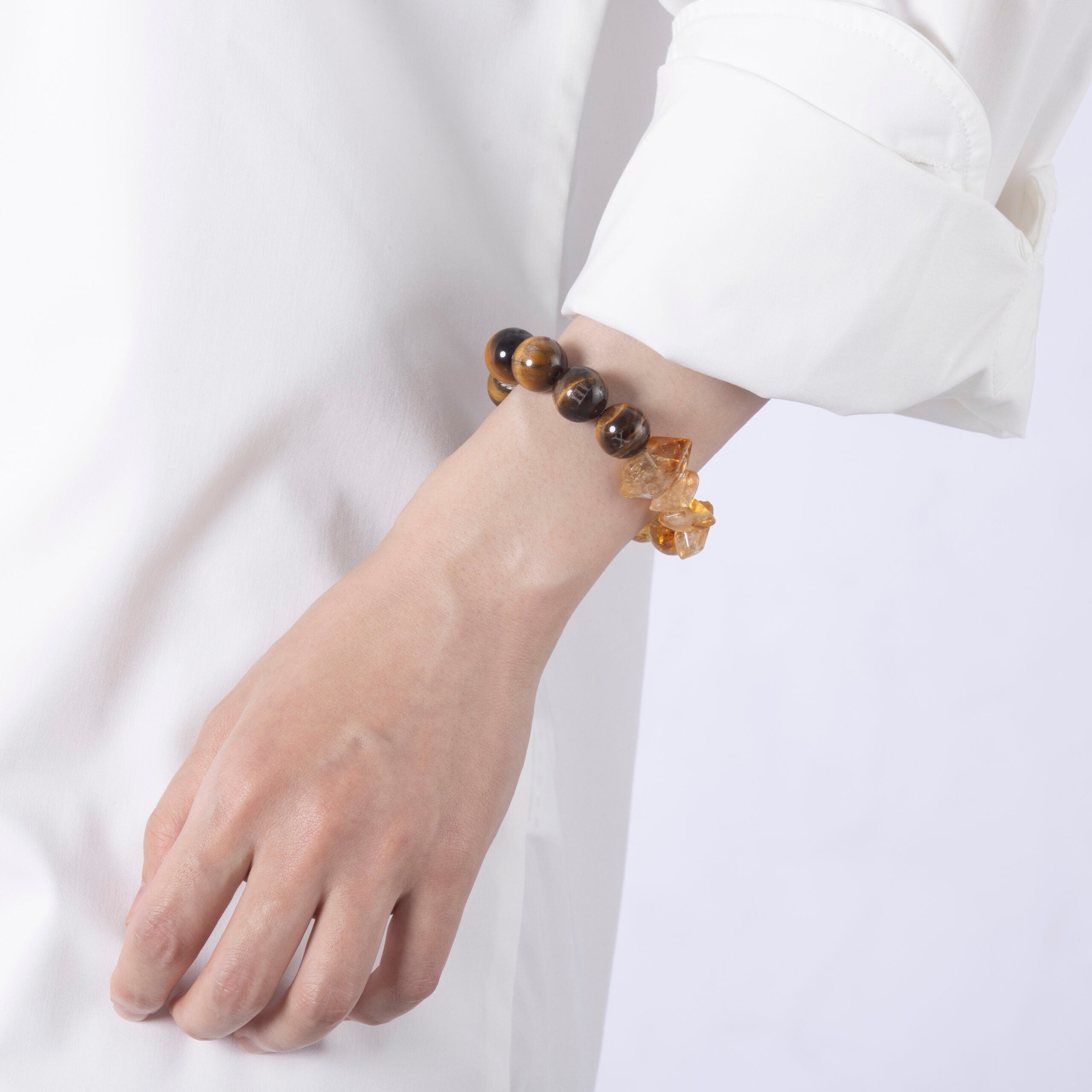 Golden Axis – Tiger Eye Bracelet & Golden Rutilated Quartz
